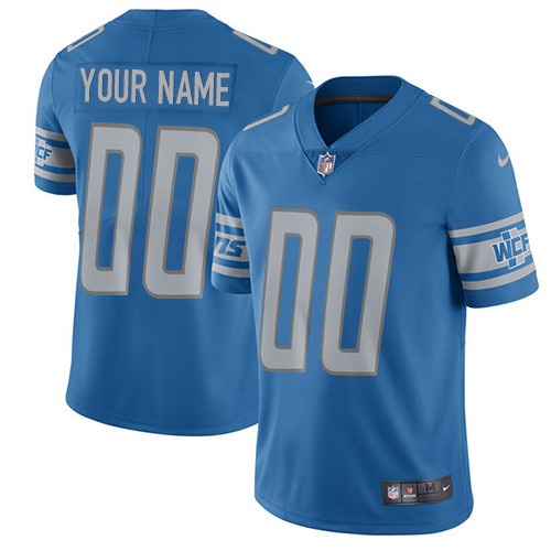 Men's Detroit Lions ACTIVE PLAYER Custom Blue NFL Vapor Untouchable Limited Stitched Jersey